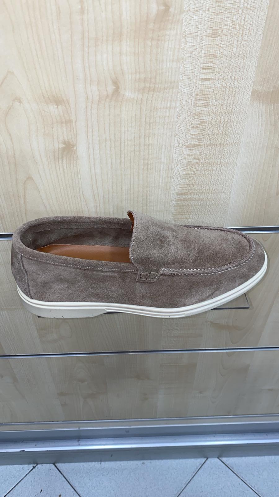 Mocassino camoscio uomo