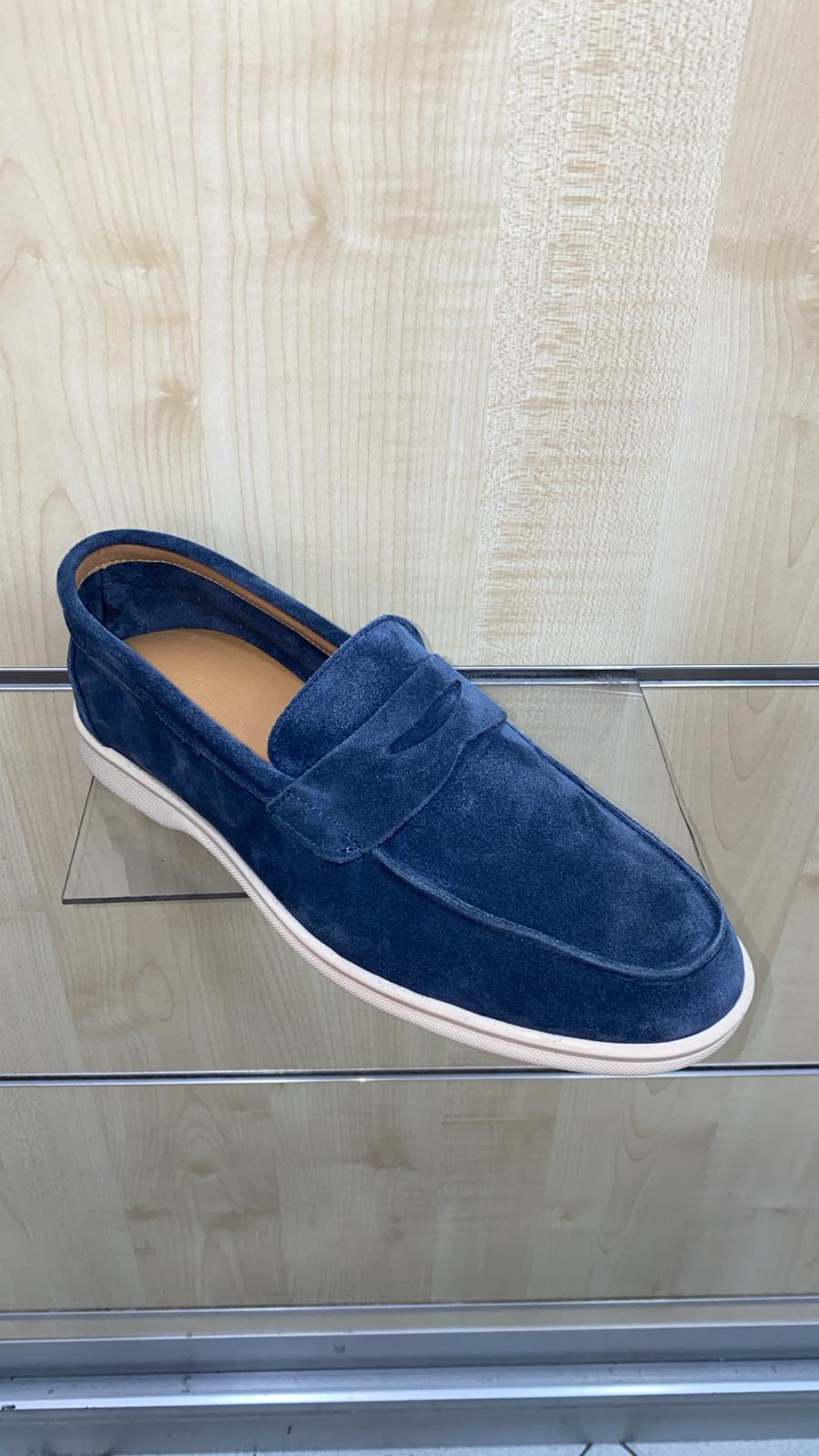 Mocassino camoscio uomo